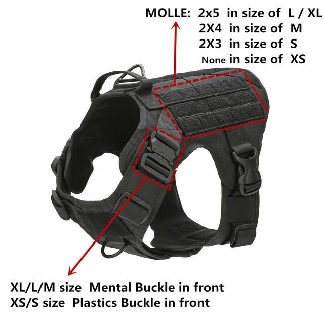 Tactical Dog Vest  K9-Harness